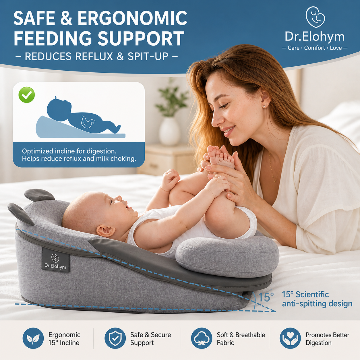 Dr.Elohym™️ - Baby Feeding Pillow & Nursing Support